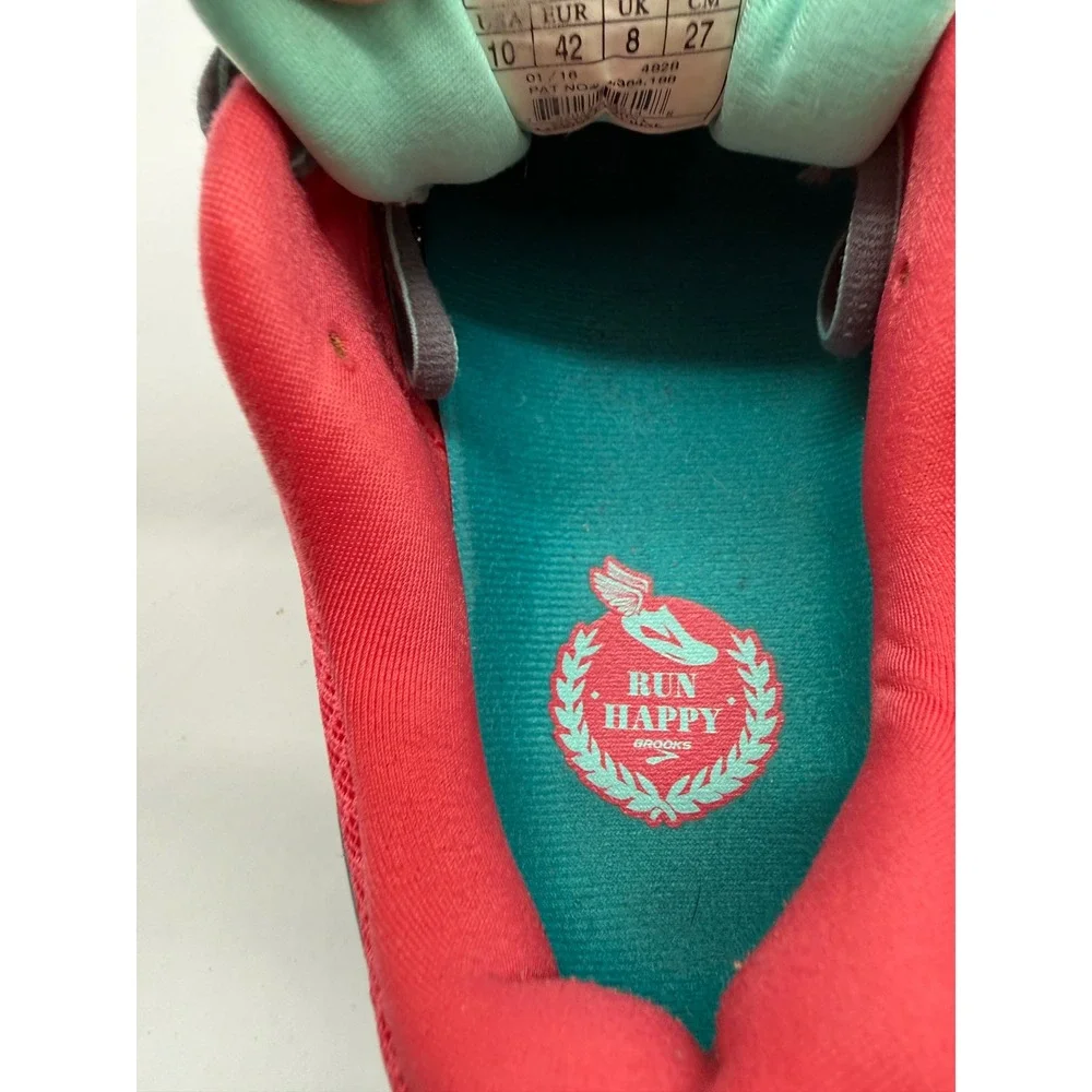 Brooks Ravenna 7 Running Shoes Womens 10 Grey Teal Pink Good Stability Sneakers